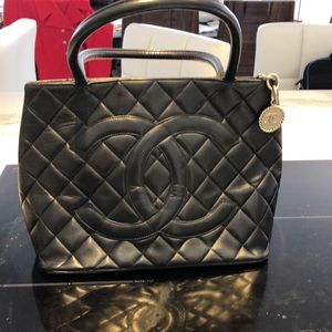 Black Chanel Medallion Tote